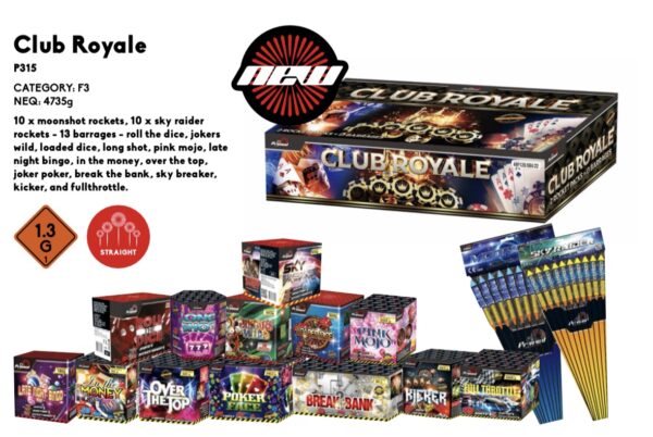 CLUB ROYAL CRATE - 20 ROCKETS & 13 BARRAGES