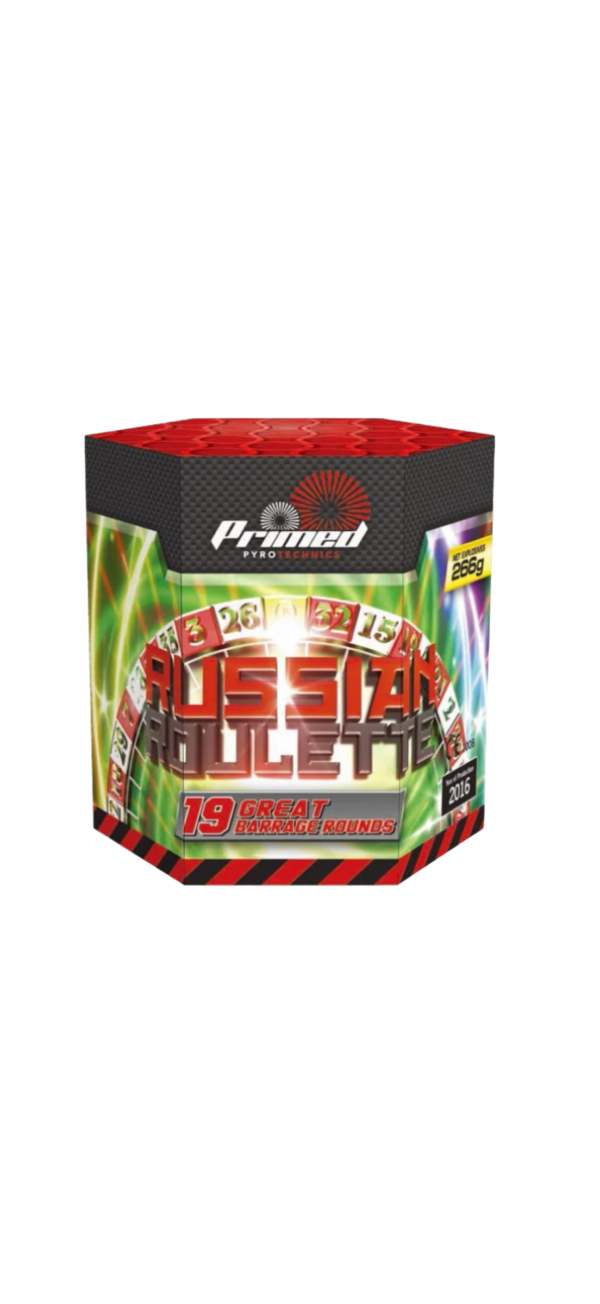 RUSSIAN ROULETTE 19 SHOTS BY PRIMED PYROTECHNICS