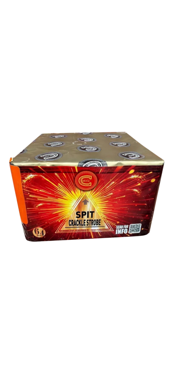SPIT CRACKLE STROBE BY CELTIC FIREWORKS - 64 SHOTS LOW NOISE