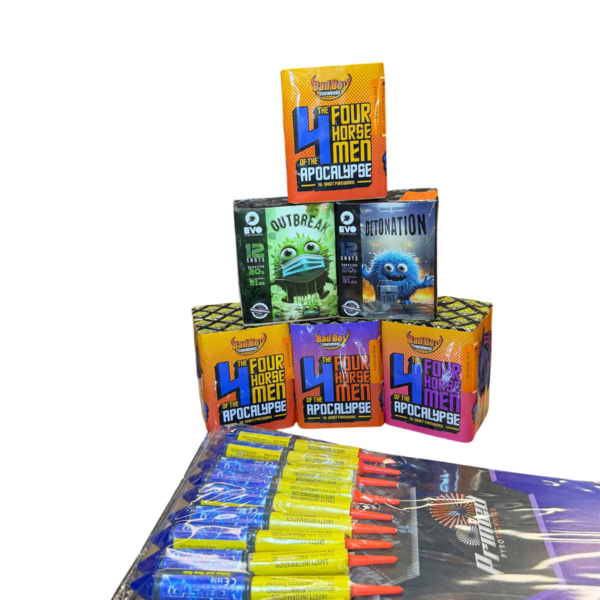 SKY SHOT FUN -  BUNDLE - 16 FIREWORKS / 98 SHOTS