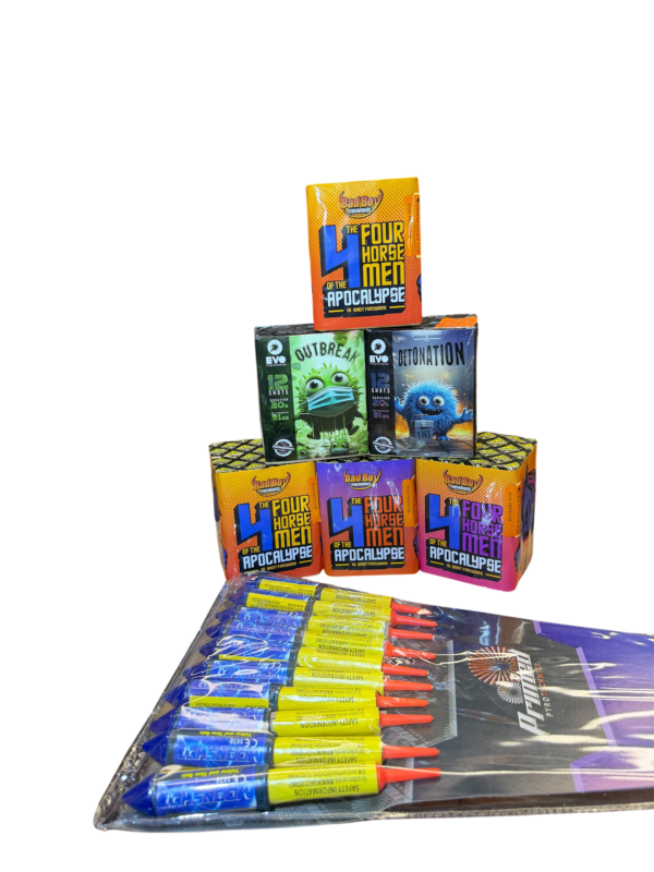SKY SHOT FUN -  BUNDLE - 16 FIREWORKS / 98 SHOTS